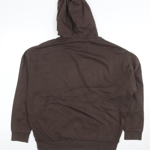 ASOS DESIGN Men's Brown Pullover Hoodie Size M Regular Fit Cotton Blend
