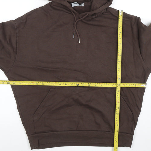 ASOS DESIGN Men's Brown Pullover Hoodie Size M Regular Fit Cotton Blend