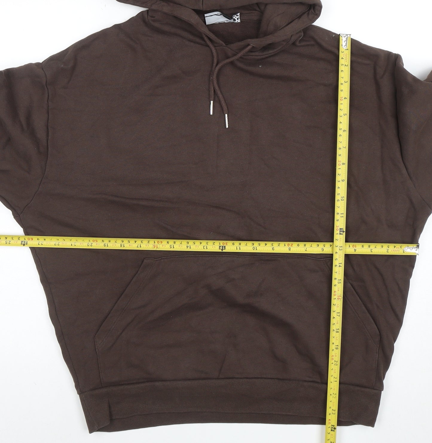 ASOS DESIGN Men's Brown Pullover Hoodie Size M Regular Fit Cotton Blend