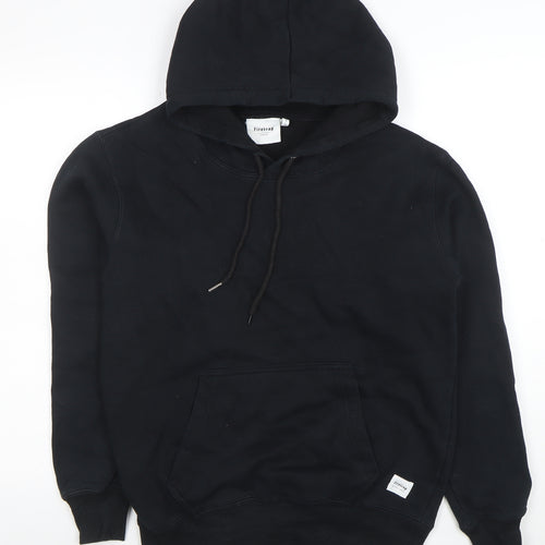 Firetrap Men's Black Pullover Hoodie Size M Fleece Cotton Blend