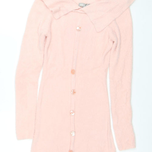 ASOS Women’s Pink Off Shoulder Knit Jumper Dress Size 12