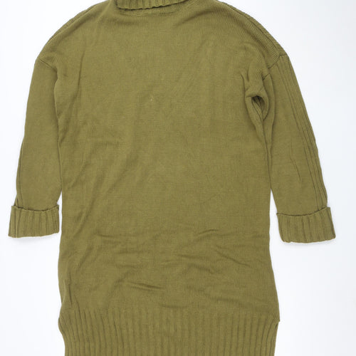 Next Women’s Green Roll Neck Long Sleeve Jumper Dress Size L