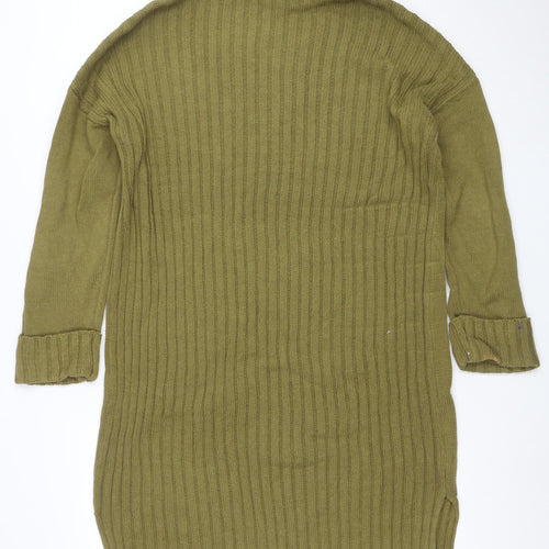 Next Women’s Green Roll Neck Long Sleeve Jumper Dress Size L