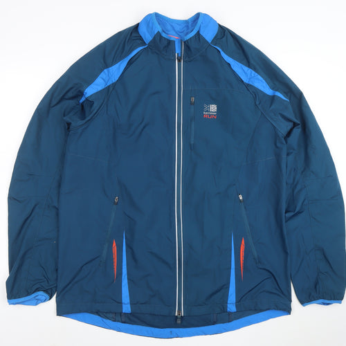 Karrimor Men’s Blue XL Windbreaker Running Jacket Lightweight Zip Up