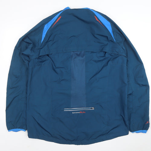 Karrimor Men’s Blue XL Windbreaker Running Jacket Lightweight Zip Up