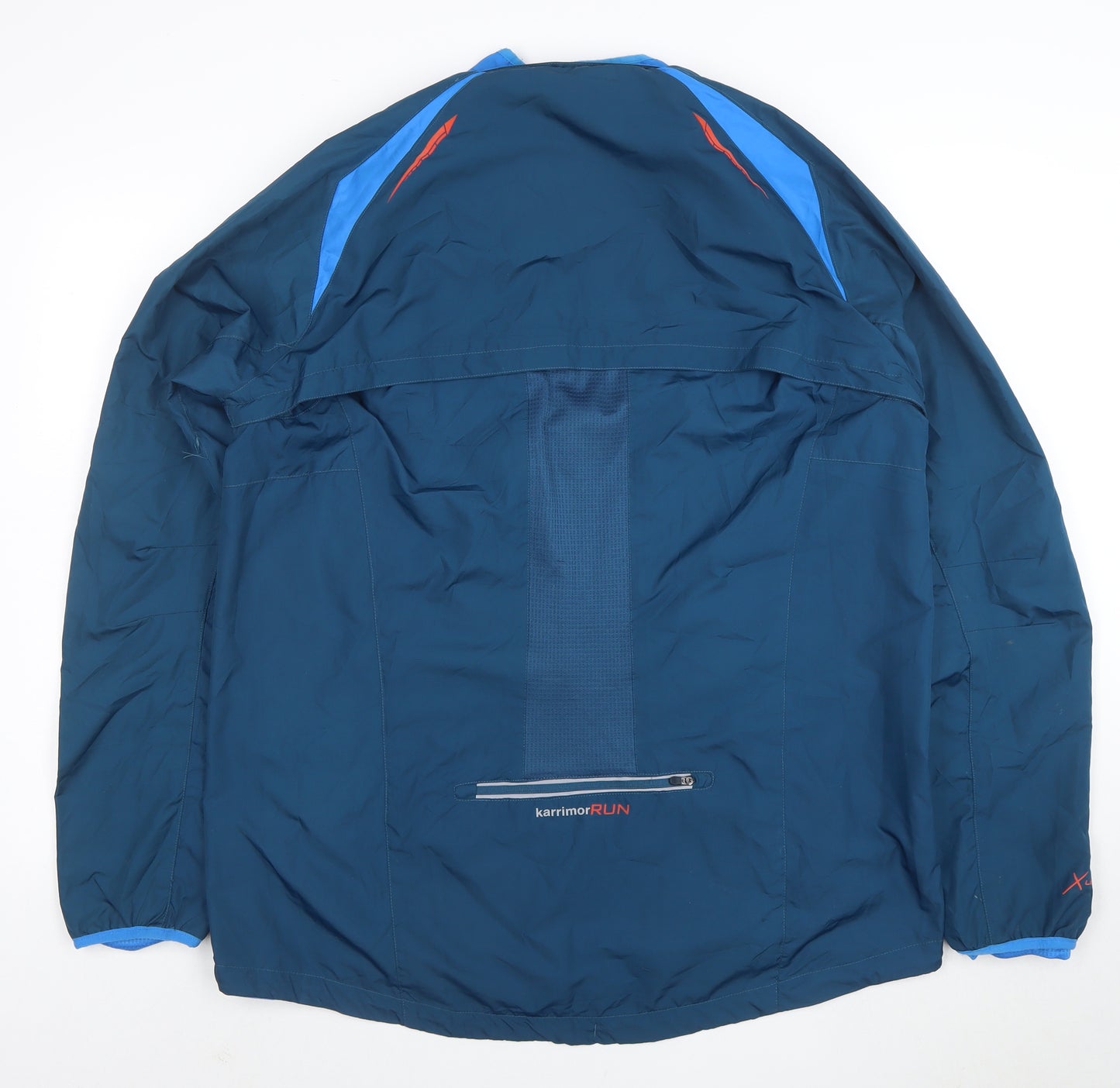 Karrimor Men’s Blue XL Windbreaker Running Jacket Lightweight Zip Up