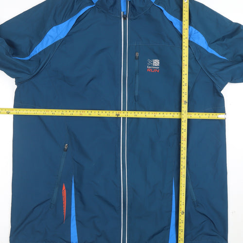 Karrimor Men’s Blue XL Windbreaker Running Jacket Lightweight Zip Up