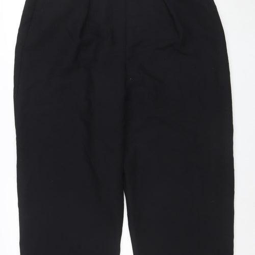 Marks and Spencer Womens Black Stretch Trousers Size 18 Short