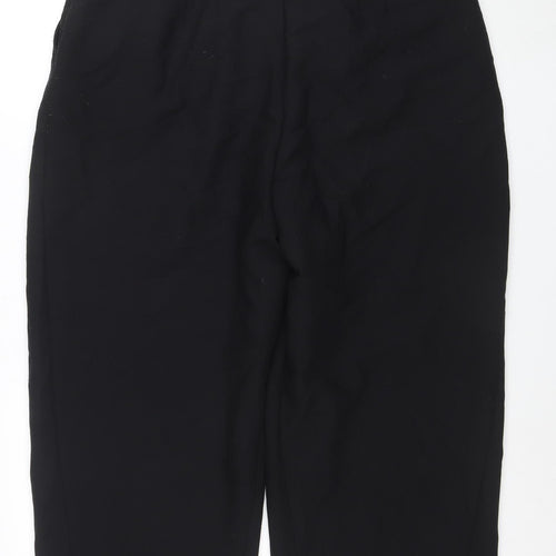 Marks and Spencer Womens Black Stretch Trousers Size 18 Short