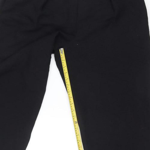 Marks and Spencer Womens Black Stretch Trousers Size 18 Short
