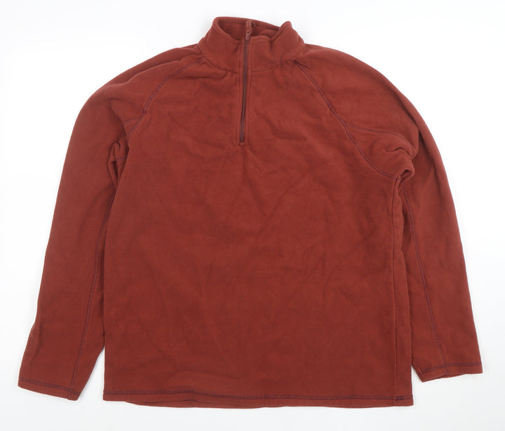 Mountain Warehouse Womens Brown Full Zip Fleece Pullover Size M