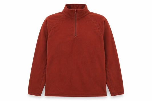 Front view of Mountain Warehouse women’s brown full zip fleece pullover, size M