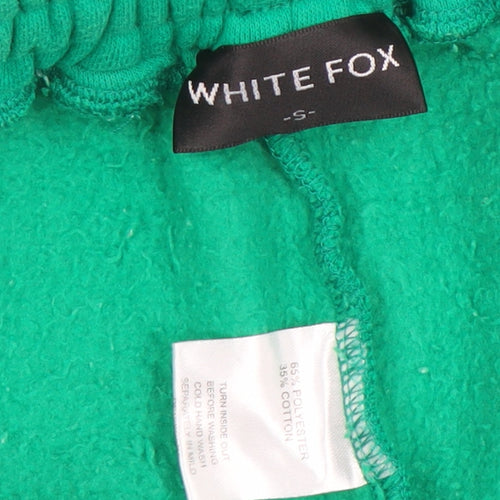 White Fox Women Green Jogger Sweatpants Size S Elastic Waist