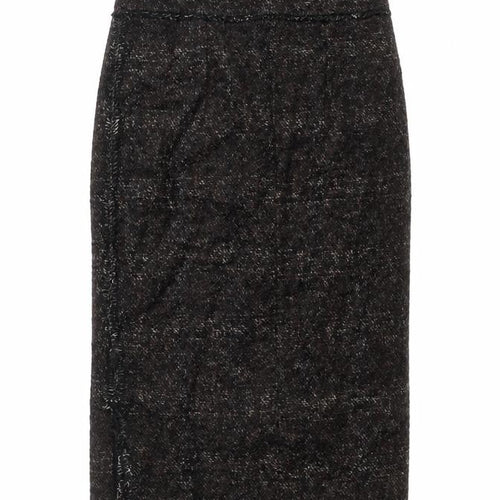 Zara Woman Brown Bouclé Check Chino Shorts Size L