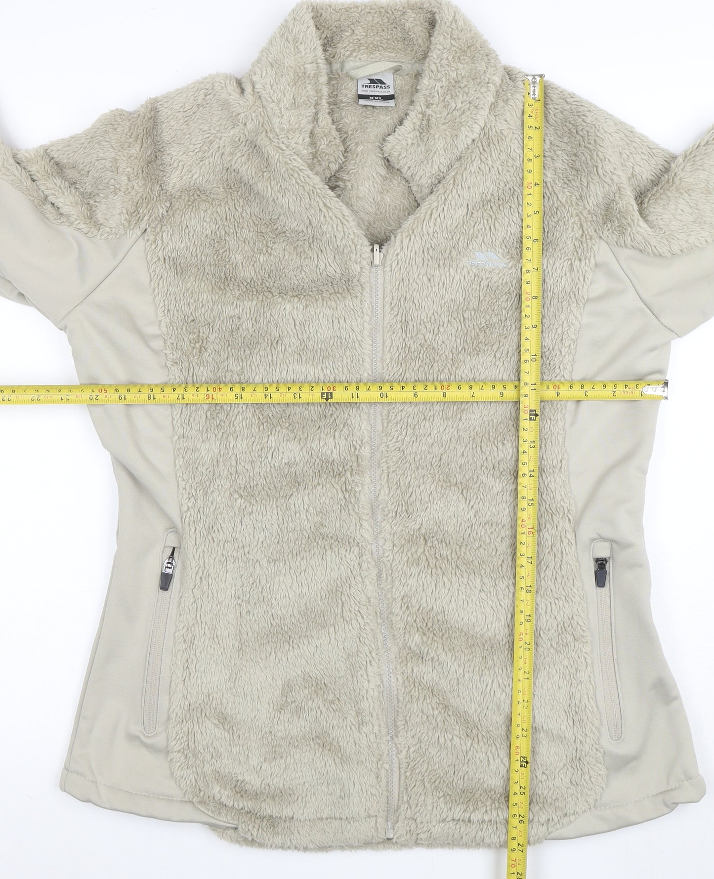 Trespass Women’s Beige 2XL Fleece Softshell Full Zip Jacket