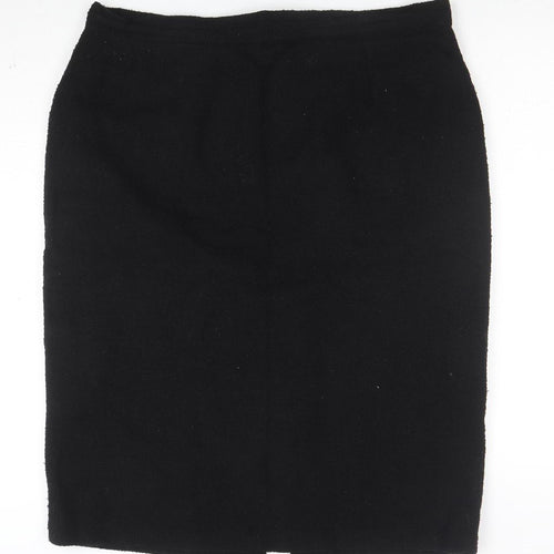 Ann Harvey Women Black Wool Blend Chino Shorts Size 20