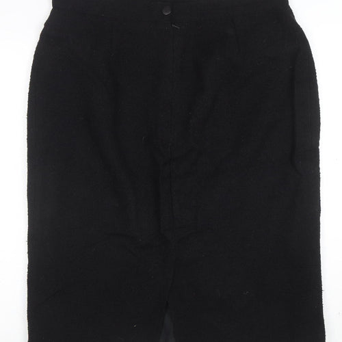 Ann Harvey Women Black Wool Blend Chino Shorts Size 20