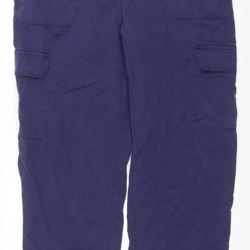 Marks and Spencer Women Blue Size 20 Long Cargo Trousers