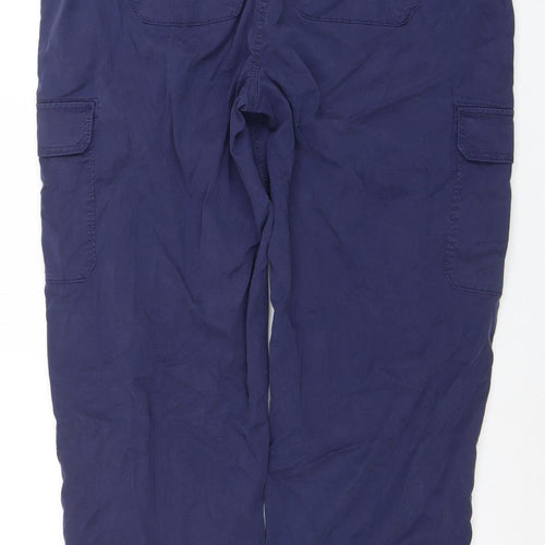 Marks and Spencer Women Blue Size 20 Long Cargo Trousers