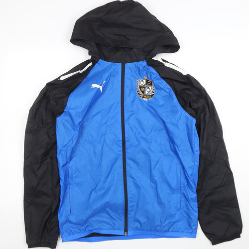 Puma Men’s Blue Windbreaker Jacket M Port Vale FC Lightweight Hooded