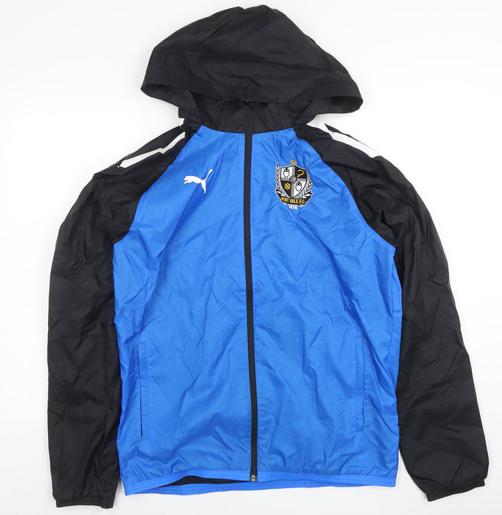 Puma Men’s Blue Windbreaker Jacket M Port Vale FC Lightweight Hooded