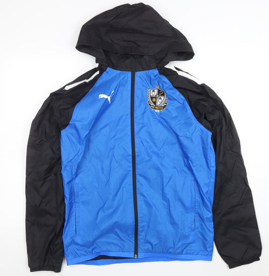 Puma Men’s Blue Windbreaker Jacket M Port Vale FC Lightweight Hooded