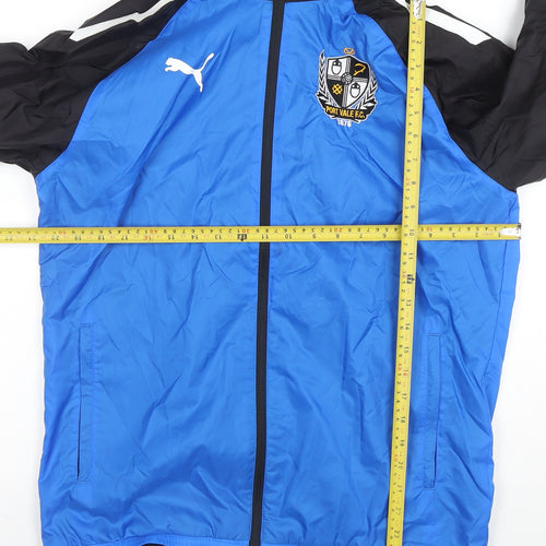 Puma Men’s Blue Windbreaker Jacket M Port Vale FC Lightweight Hooded