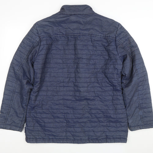 Captain Corolle Women's Blue Quilted Cotton Jacket Size 14