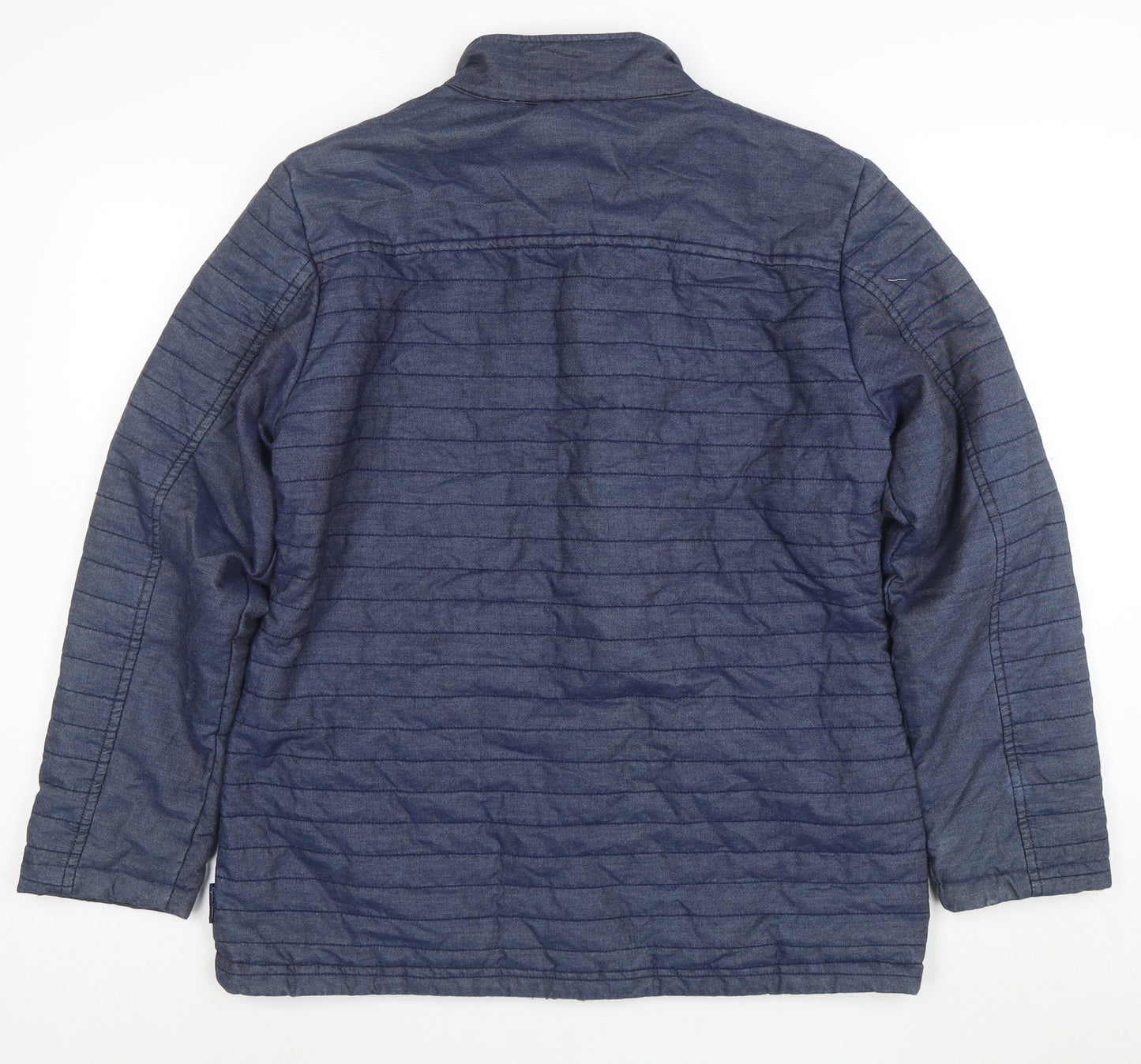 Captain Corolle Women's Blue Quilted Cotton Jacket Size 14