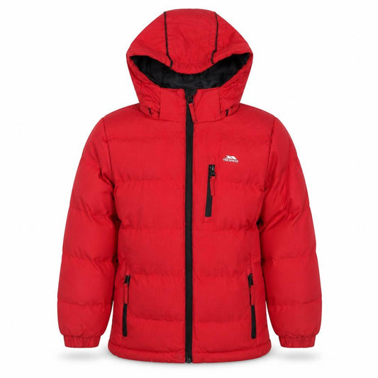 Trespass Boys Red Waterproof Hooded Puffer Jacket Coat 5-6 Years