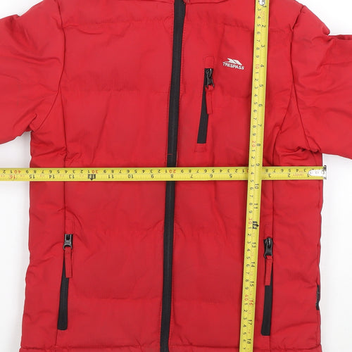 Trespass Boys Red Waterproof Hooded Puffer Jacket Coat 5-6 Years