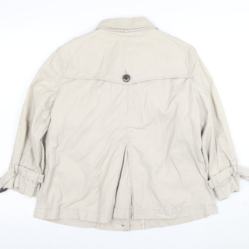 Monterey Women’s Beige Cotton Trench Jacket Size 14