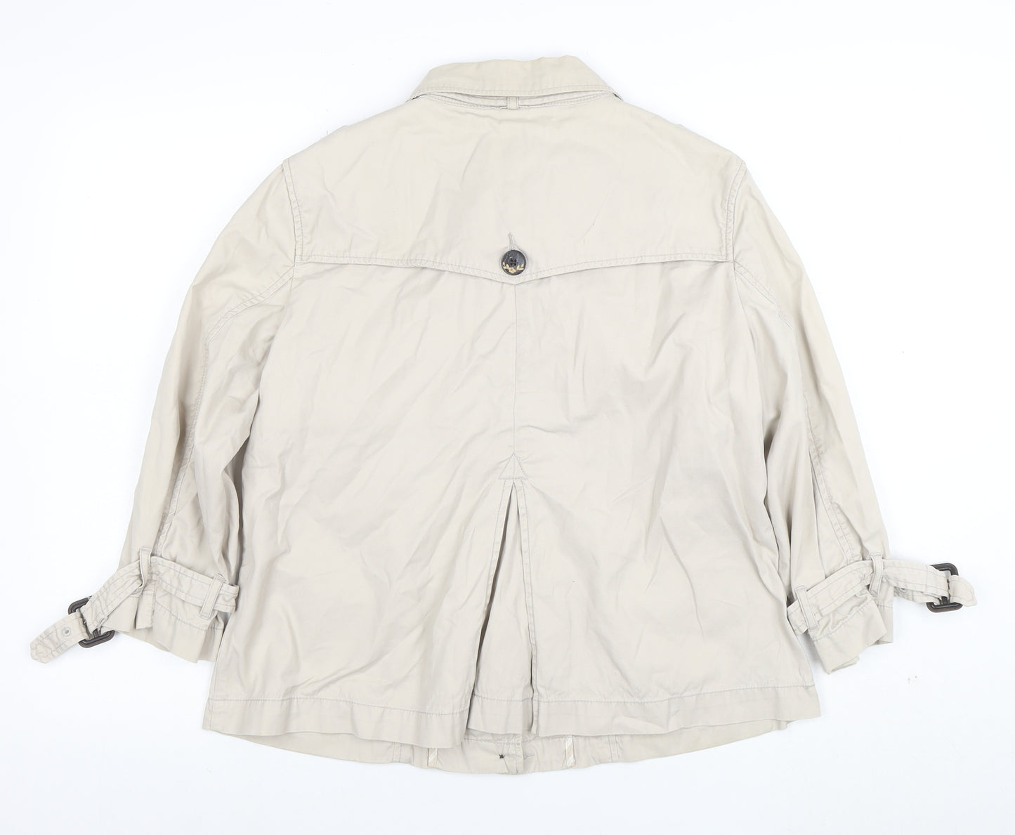 Monterey Women’s Beige Cotton Trench Jacket Size 14