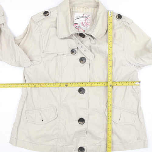 Monterey Women’s Beige Cotton Trench Jacket Size 14