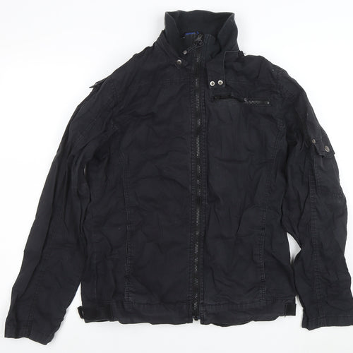 Sonneti Women's Black Cotton Biker Jacket Size M