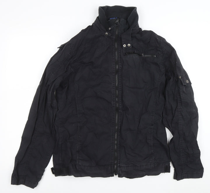Sonneti Women's Black Cotton Biker Jacket Size M