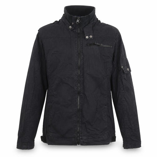 Front view of Sonneti Women's Black Cotton Biker Jacket, size M