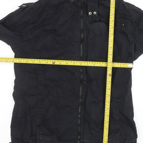Sonneti Women's Black Cotton Biker Jacket Size M