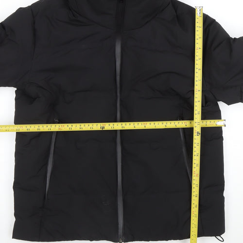 Uniqlo Women's Black Puffer Jacket S Hooded Windproof Winter Coat