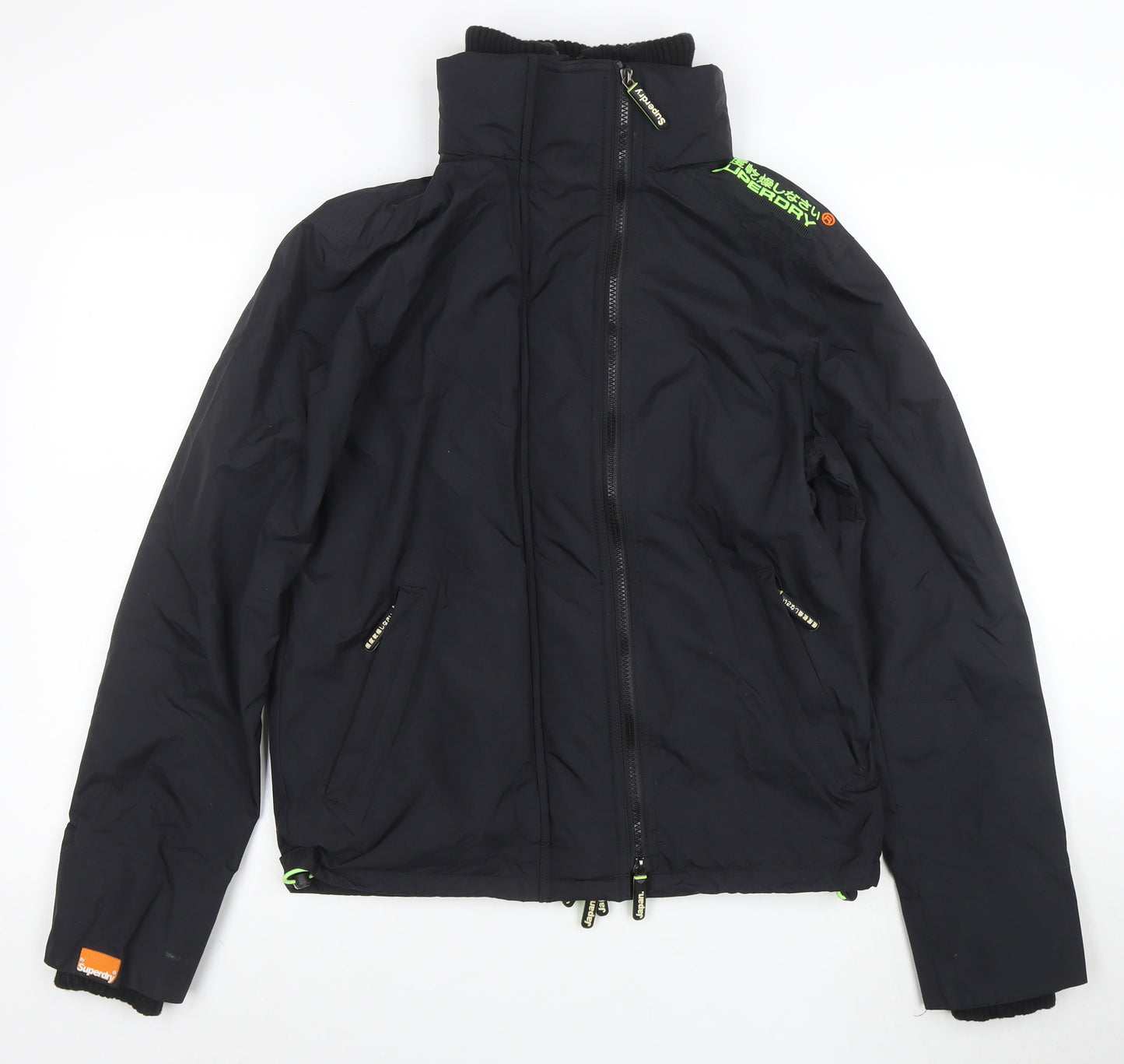 Superdry Men's Black Medium Windcheater Jacket Windproof Lined Zip Up