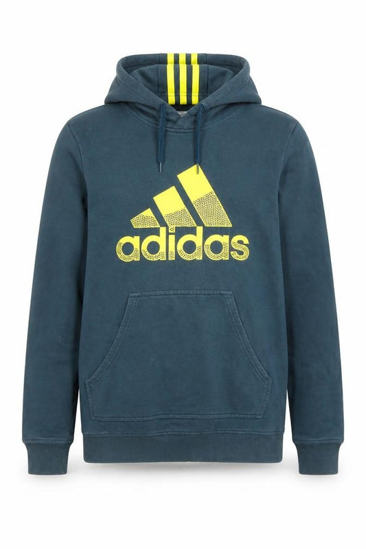 Adidas Boys Blue Hoodie Size 164 Pullover Hooded Sweatshirt