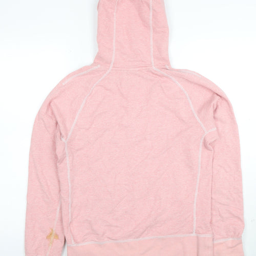 Nike Womens Pink Hooded Pullover Sweatshirt Small Cotton Sportswear