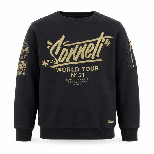 Sonneti Boys Black Graphic Print Pullover Sweatshirt 13-15 Years