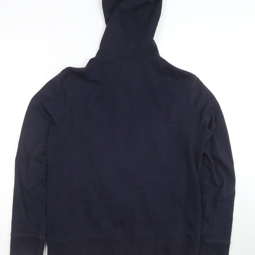 Debenhams Women Navy Full Zip Hoodie Size 14 Cotton Blend