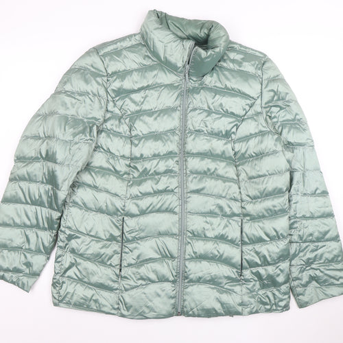 MONA Women's Green Size 12 Lightweight Puffer Jacket