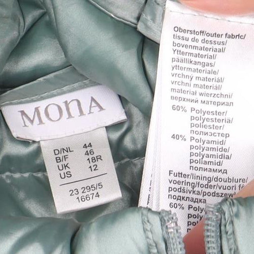 MONA Women's Green Size 12 Lightweight Puffer Jacket