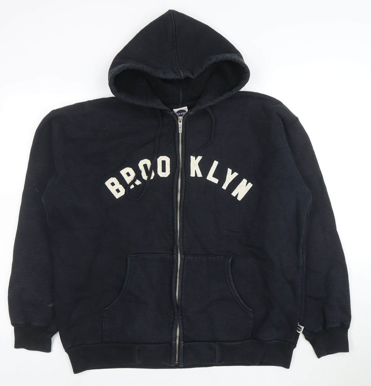Blue Marlin Men's Black Brooklyn Full Zip Hoodie Size M