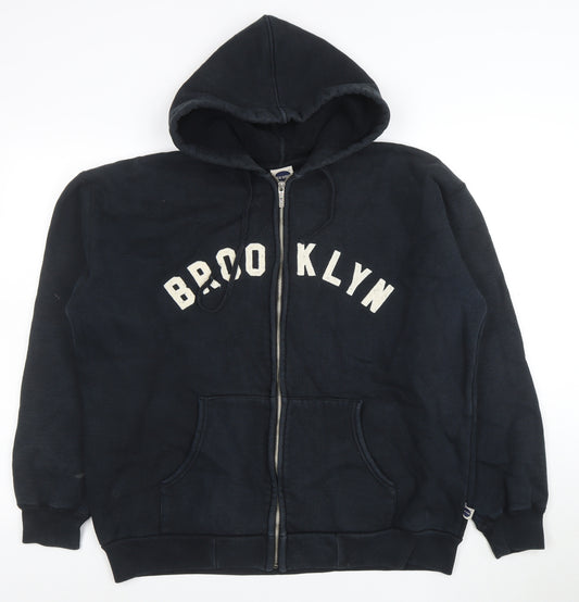 Blue Marlin Men's Black Brooklyn Full Zip Hoodie Size M
