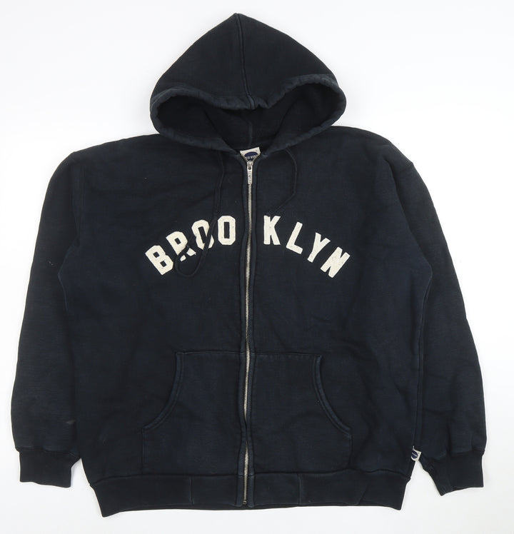 Blue Marlin Men's Black Brooklyn Full Zip Hoodie Size M