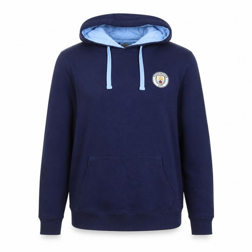 Manchester City Women Navy Blue Pullover Hoodie L Cotton